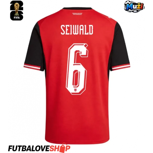 Dres Rakúsko Nicolas Seiwald #6 Domáci MS 2026 Krátky Rukáv